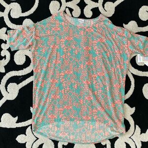 LuLaRoe Irma Geometric High Low Top Sz XL